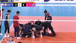 Vietnam's Oanh Nguyen suffers apparent knee injury | 2023 PVL Invitational Conference
