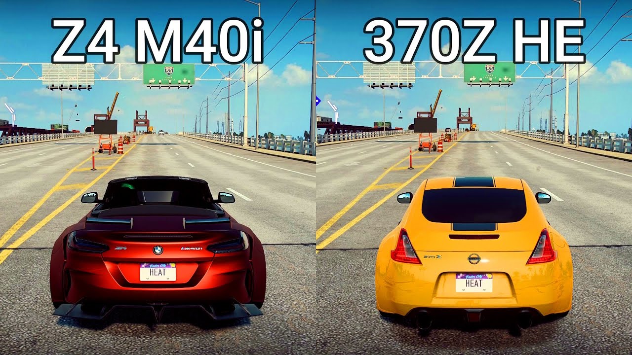 NFS Heat BMW Z4 M40i vs Nissan 370Z Heritage Edition Drag Race YouTube
