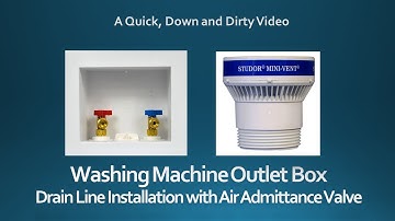 Washing Machine Outlet Box Plumbing Instructional Video