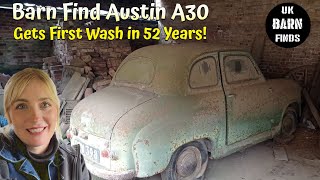 First Wash in 52 Years: BARN FIND 1954 Austin A30 Goes Under The Karcher!