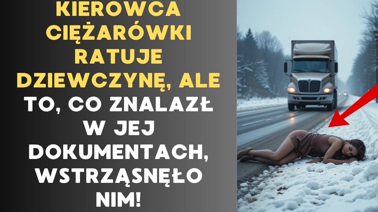 KIEROWCA CIĘŻARÓWKI RATUJE DZIEWCZYNĘ, ALE TO, CO ZNALAZŁ W JEJ DOKUMENTACH, WSTRZĄSNĘŁO NIM!