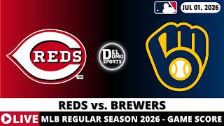 CINCINNATI REDS VS MILWAUKEE BREWERS LIVE ⚾️ MLB Game Score Radio Play-by-Play