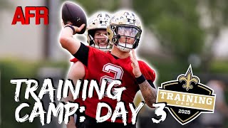 Saints Camp Report: Spencer Rattler BALLS OUT! | Former Seahawks TE Noah Fant Visits New Orleans