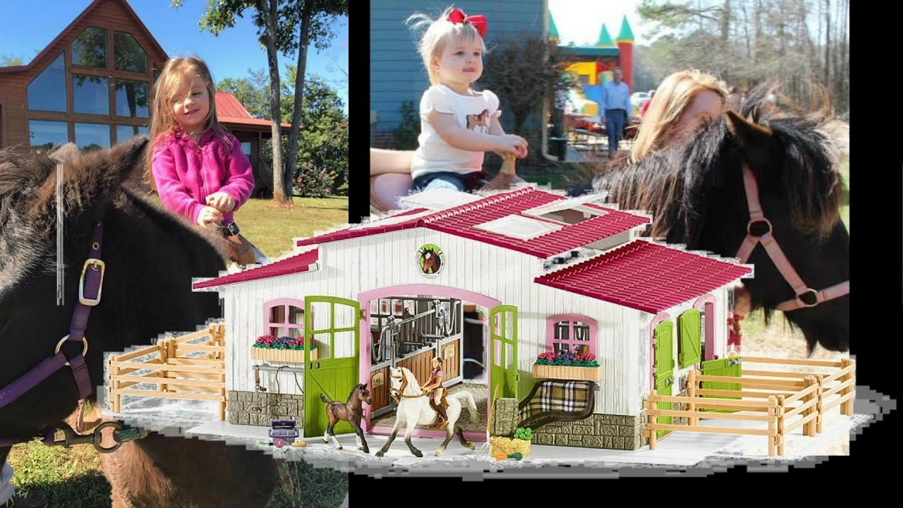 schleich riding centre with rider and horses