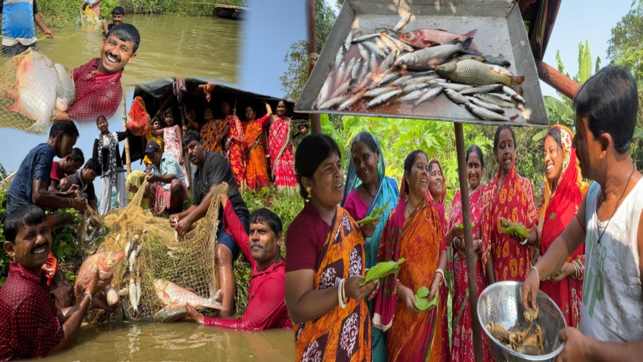 জামাইবাবু ভগ্নিপতি সবাই মিলে পুকুর থেকে ১০ কেজি মাছ ধরলাম ||
