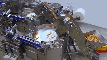 MULTIVAC Automated Packaging Line Solution for Straight Sausages - Double Centrifuge Layout