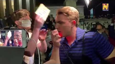 Far-right protester interrupts mourners at Ginsburg vigil outside Supreme Court