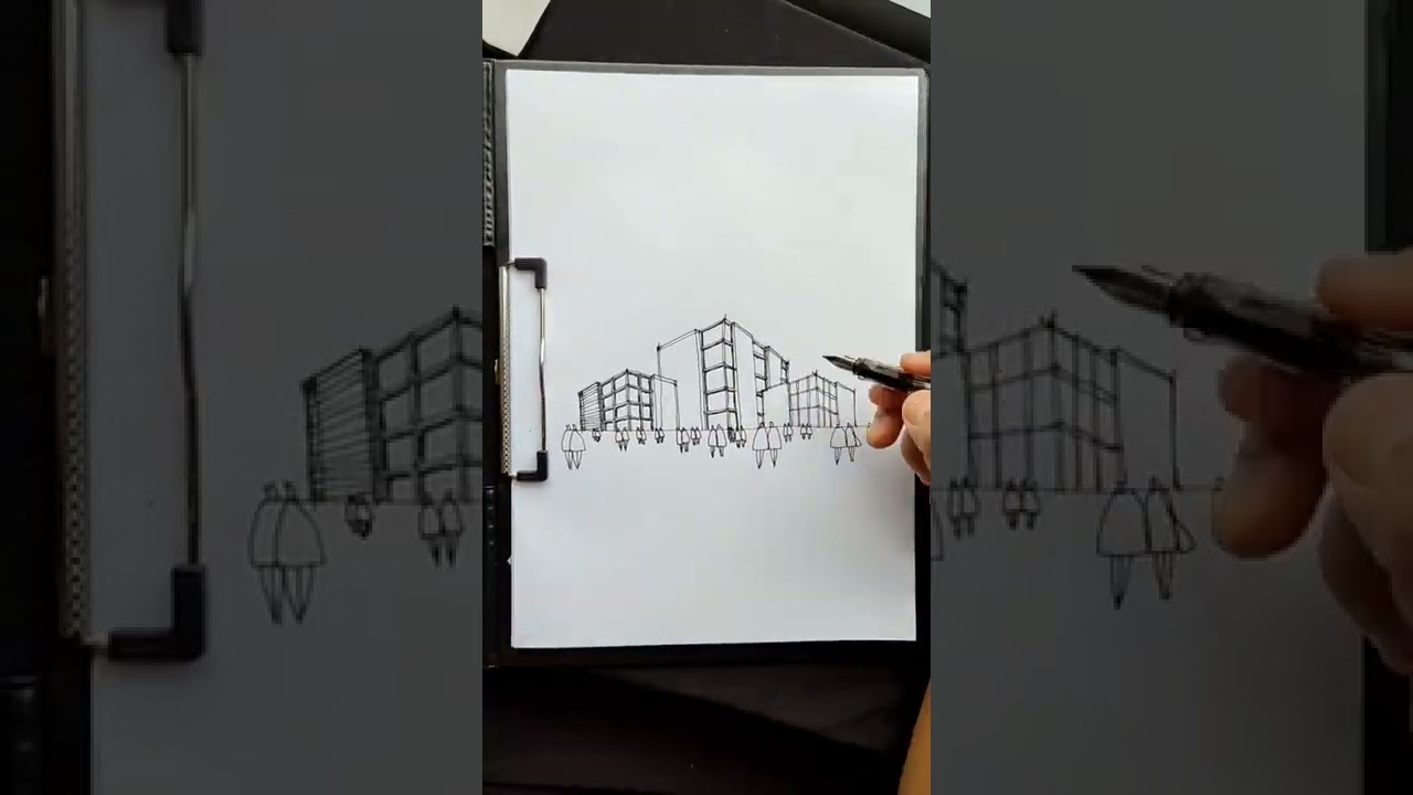 Architectural 2 point perspective sketch. Enjoy!