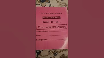 CCSU B.ed 2nd year Assignment file, Environmental studies #subscribe #job #shortvideo #education