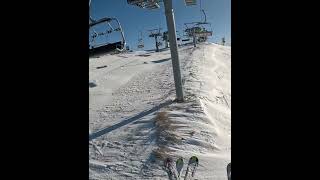 Helicopter Landing Next to Skiers in the Dolomites 🚁 #skiing#helicopter#heliski#dolomites#mountains
