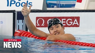 Hwang Sun-woo becomes first S. Korean swimmer to qualify for men's 100m freestyle at worlds