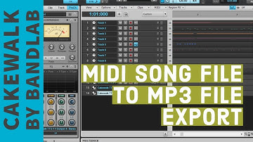 Exporting MIDI to MP3 Audio file in Cakewalk By Bandlab