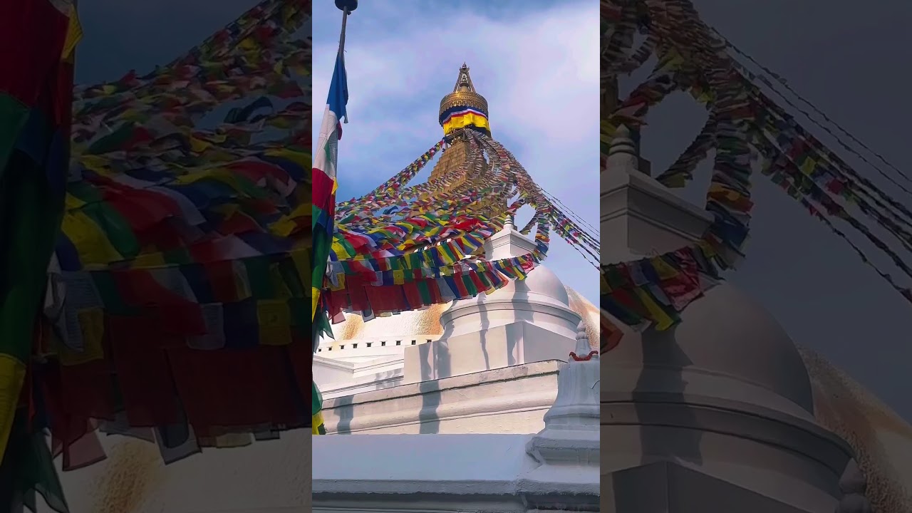 Boudhanath Bliss: Prayer Flags in Motion 
