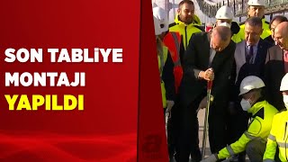 Başkan Erdoğan 1915 Çanakkale Köprüsü Son Tabliye Montajını Yaptı A Haber
