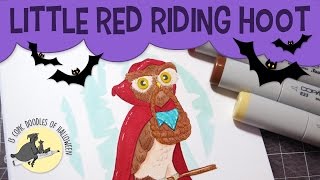 Day 5 | Little Red Owl Copic Sketch Drawing | How To Start A Copic Marker Collection