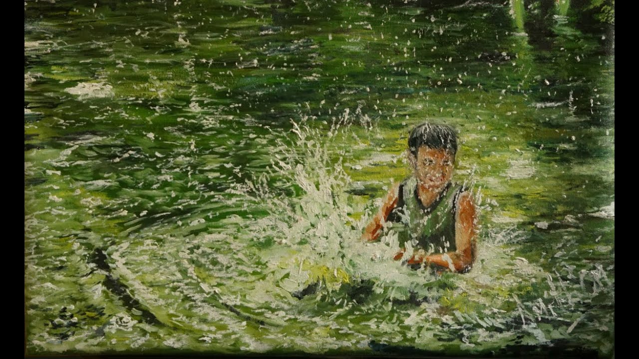 Water Splash | Oil painting Timelapse