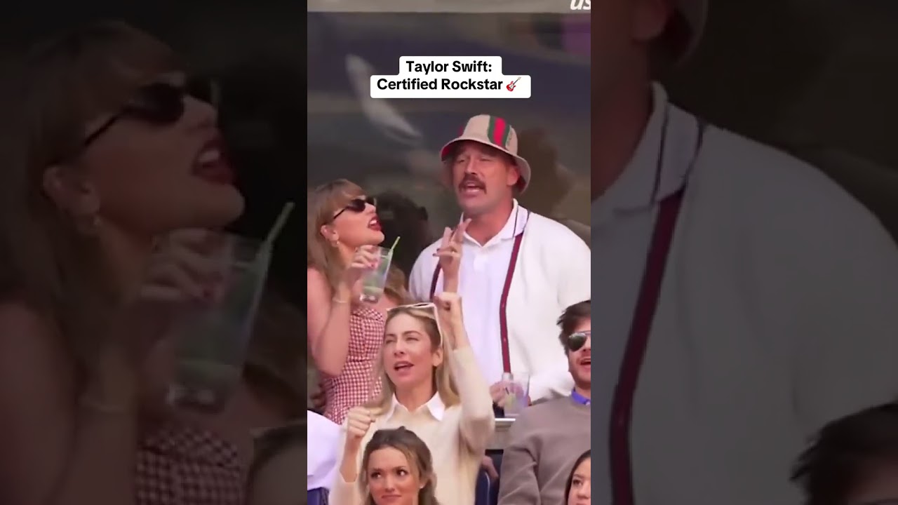 Taylor Swift rockin' out with Travis Kelce 🎸 (via @usopen/TT) 