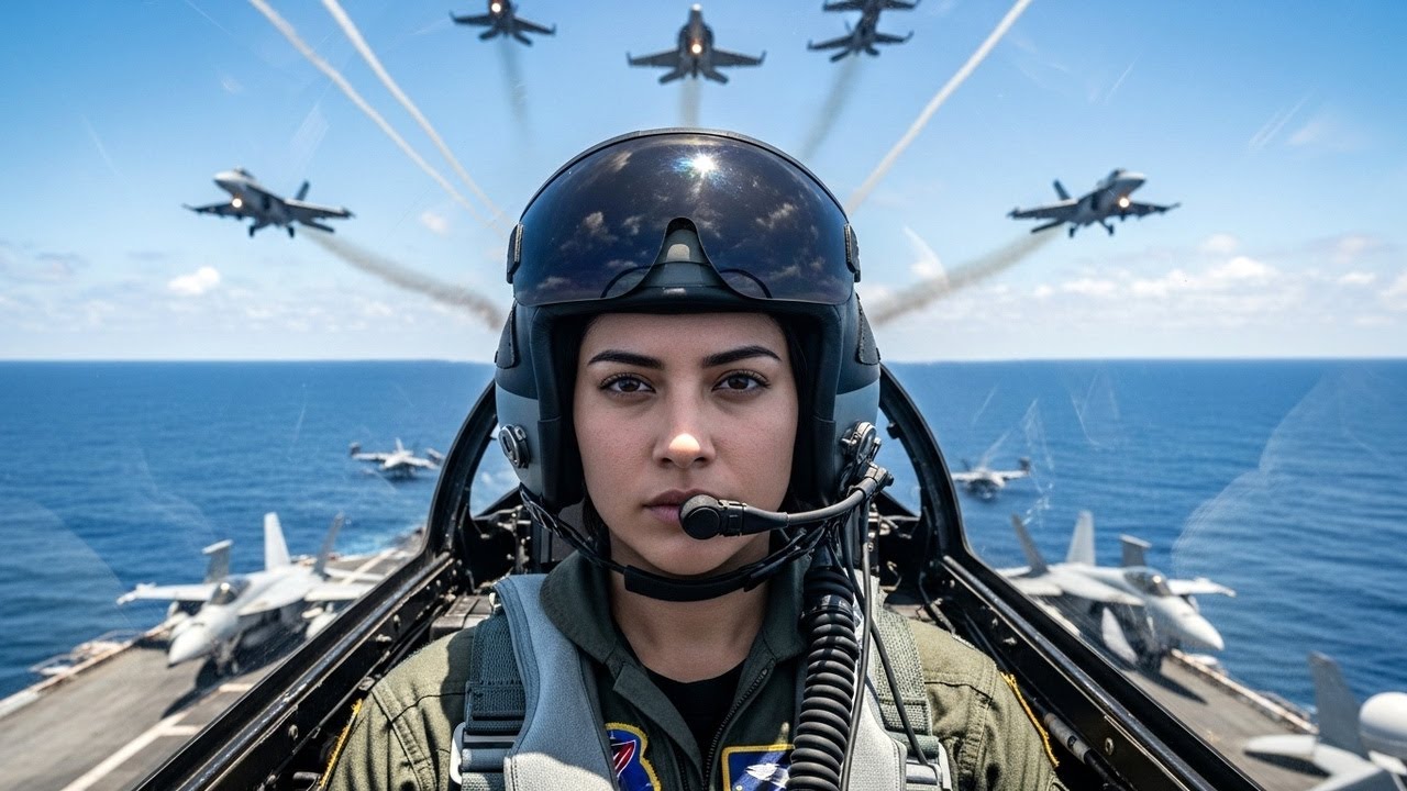 F-22 przechwytują myśliwiec nad lotniskowcem, ale zamarli, słysząc jej głos