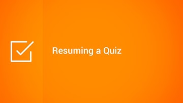 Resuming a Quiz