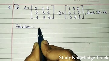 Algebra of Matrices (Lalji Prasad),Matrices BA/BSC Honours Part 1 l Exercise 1 (A)#4 Math Solution l