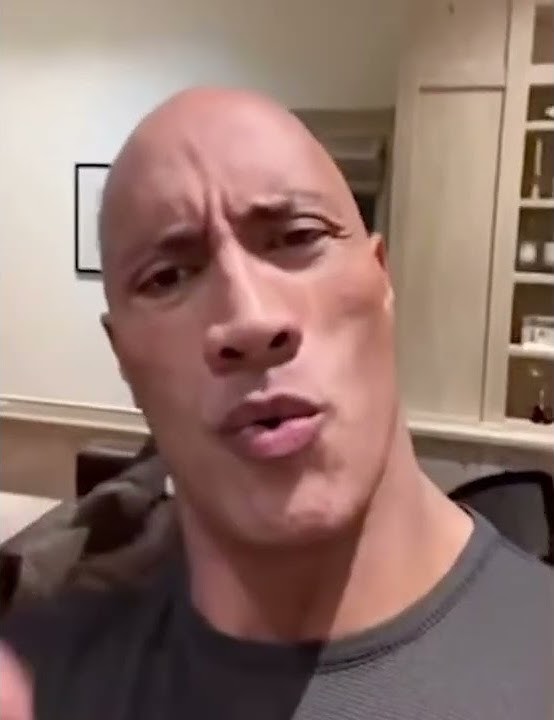 The rock reacts meme template