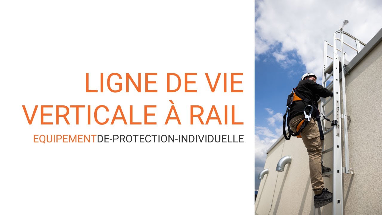 Ligne de vie verticale à rail intégré