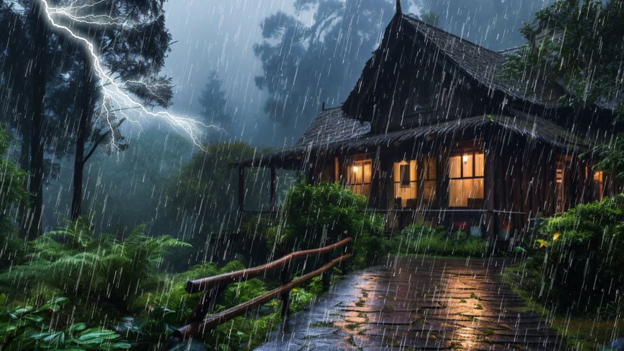 Lluvia Relajante para Dormir - Sonido de Lluvia Fuerte y Truenos ...