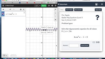 Solving Trigonometric Equations using Desmos