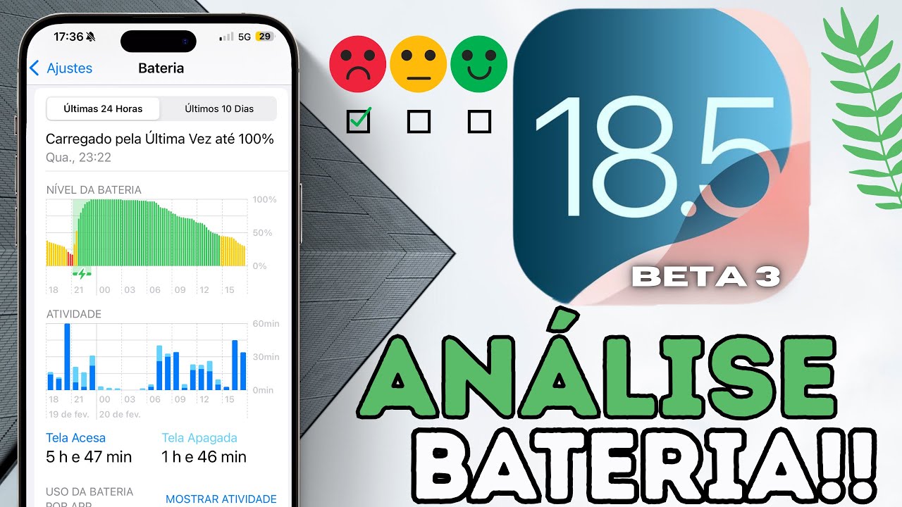 🔥SAIU!! Análise de bateria do iOS 18.5 Beta 3/  bateria  ruim !!😱
