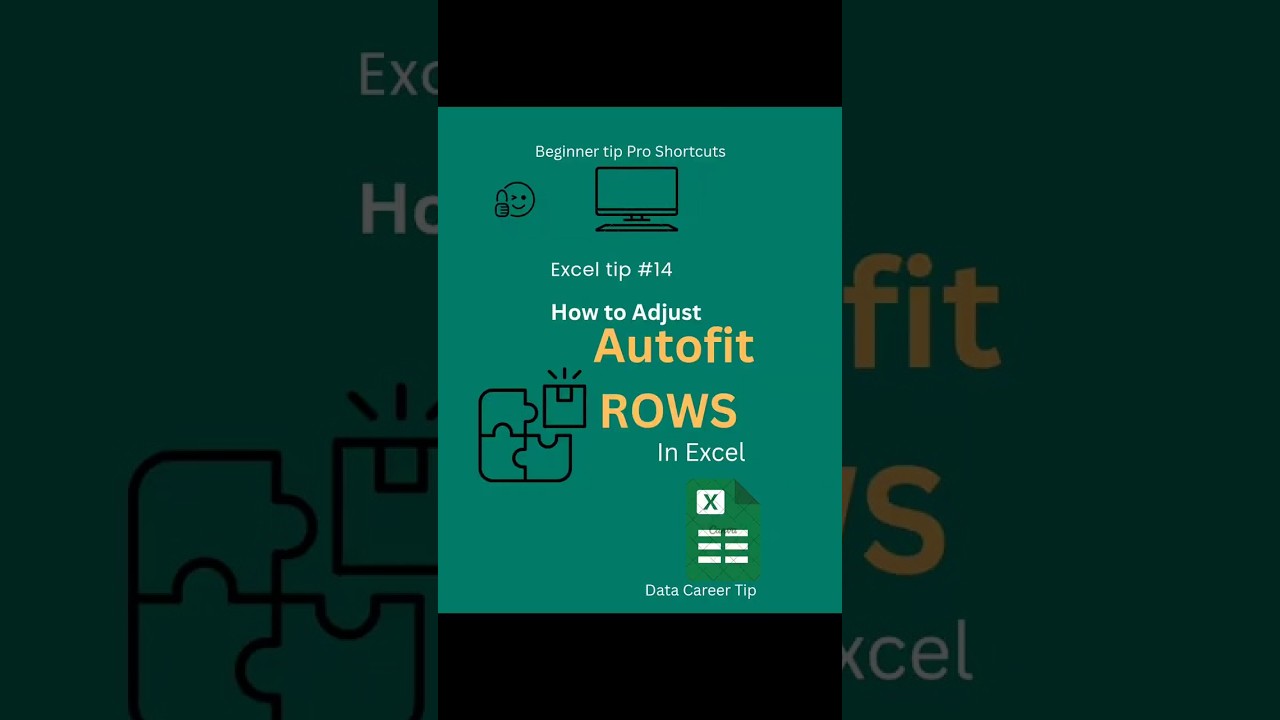 How to adjust autofit rows in Excel 2 second...😎 