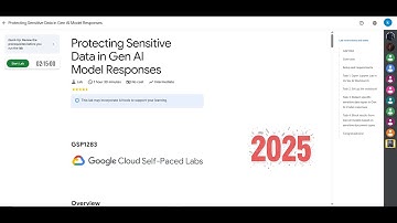 [NEW2025] Protecting Sensitive Data in Gen AI Model Responses || #qwiklabs || #GSP1283