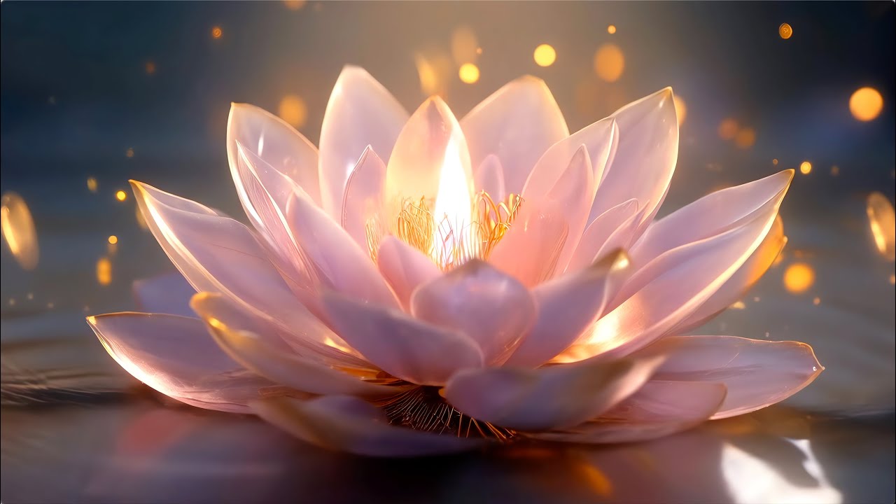 Rose Gold Flame 528Hz -  Full Moon in Leo✨ Candle Gazing Sound Healing - Inner Peace in Chaos