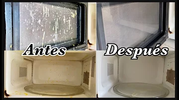 ¿Cómo se limpia un microondas muy sucio?