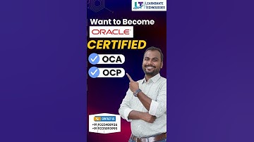 🎓 Oracle Certification (OCA + OCP) | Pass with 100% Guarantee | Learnomate