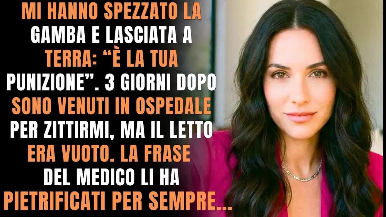 Il mattarello di mia suocera Lucrezia si è schiantato contro la mia tibia sinistra e ho sentito il crack dell'osso che si rompeva. Ero in cucina, il pavimento freddo sotto di me, la vista...