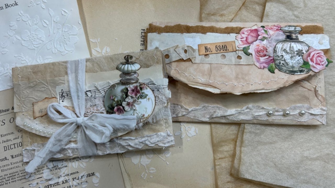 Creative Coffee Break Vlog 10 -  “Shabby Chic” coffee filter small envelopes. So lovely!