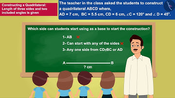 Construction of quadrilateral: length of 3 sides& 2 included angles are given|Part3/3|English|Class8