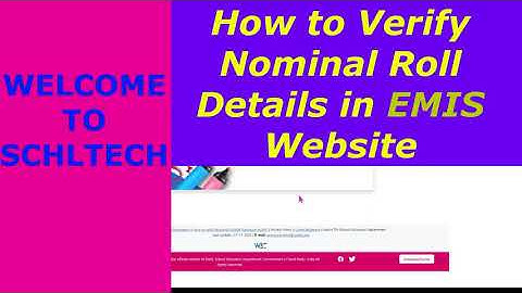 Nominal Roll Details Verification in EMIS