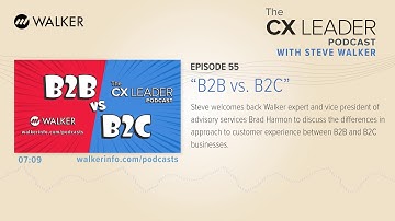 "B2B vs. B2C" - CX Leader Podcast: a resource for customer experience leaders