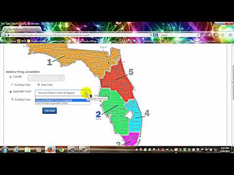Florida Courts E-Filing Portal - E-Filing Map