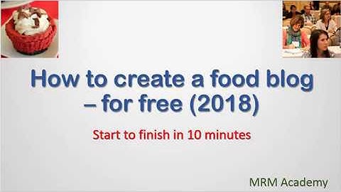 How to Create a Free Food Blog