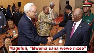 MAGUFULI AKUTANA NA VIONGOZI WASTAAFU IKULU, AMSIFIA LOWASSA