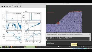 2D DEM modeling applying an impulsive load to the top of the slope