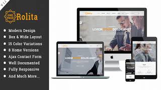 Rolita - One Page Multipurpose HTML Template | Themeforest Website Templates and Themes