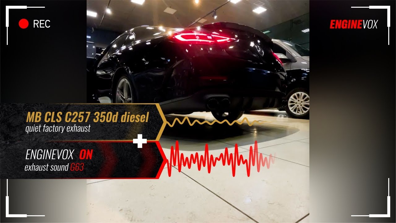 Electronic active sound exhaust system MB CLS C257 350d diesel 