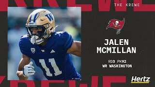 Bucs Draft Jalen McMillan 92nd Overall | 2024 NFL Draft | Tampa Bay Buccaneers Resimi