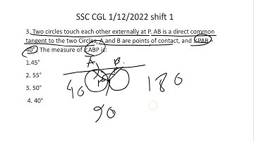 Two Circles touch each other externally at P.AB is a direct common tangent to the two Circles