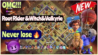 AMAZING💥ROOTRIDER AND WITCH AND VALKYRIE ATTACK WAR NEVER LOSE😲