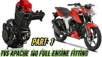 Tvs Apache RTR 160 full engine fitting full details video (part 1)
