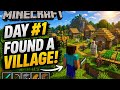 😱 Best Start Ever?! Minecraft Day 1 Village Discovery!  😱 
